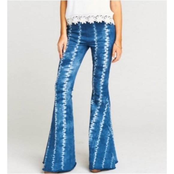 Show Me Your MuMu Pants - Show Me Your Mumu Berkeley Bells in Indigo Moon Size Small